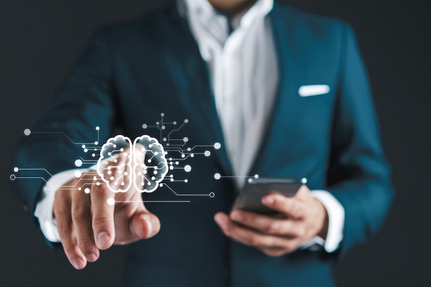 Advanced AI analytics dashboard displaying data processing and intelligent insights