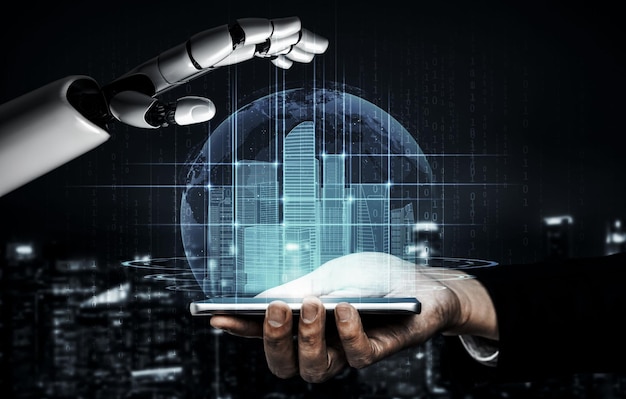 AI-powered machine learning dashboard showcasing data analytics and automation solutions