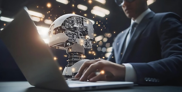 Neural network visualization demonstrating deep learning technology implementation